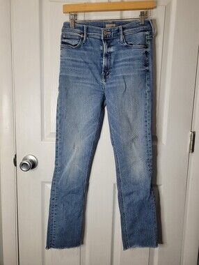 Mother The Mid-Rise Dazzler Ankle Fray Jeans